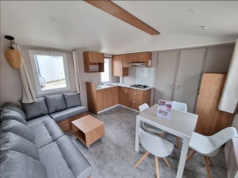 MOBILHOME 6 personnes - Premium 22-28m² - 2 chambres + TV + Terrasse couverte & draps jetables fournis*