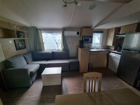 MOBILHOME 8 personnes - Premium 30-40m² - 3 chambres + TV + Terrasse couverte & draps jetables fournis*