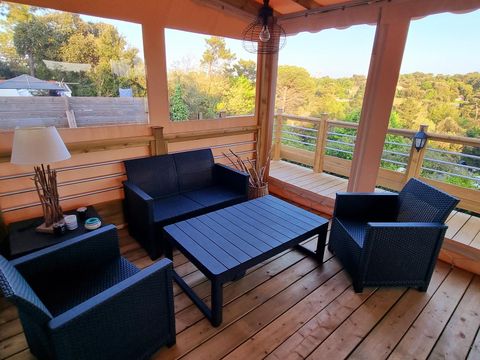 MOBILHOME 8 personnes - Premium 30-40m² - 3 chambres + TV + Terrasse couverte & draps jetables fournis*