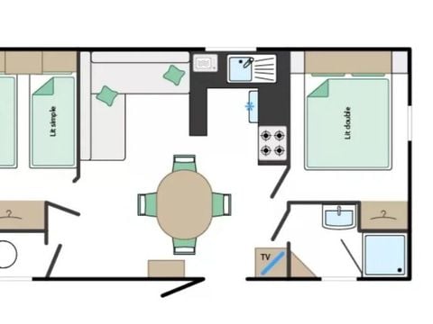 MOBILHOME 4 personnes - Mobile-home MARIN*** 4 personnes