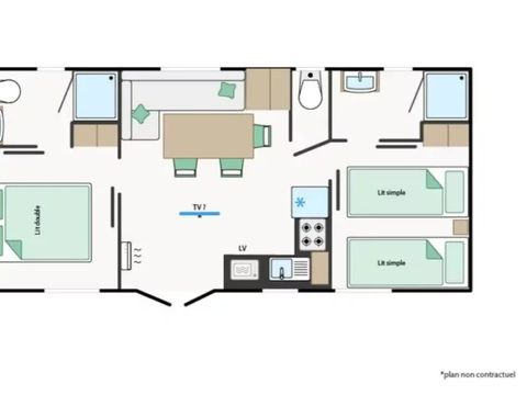 MOBILHOME 4 personnes - Mobile-home PREMIUM OPALE**** 4 Personnes