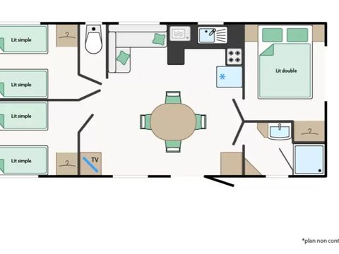 MOBILHOME 6 personnes - Mobile-home ZEPHYR*** 6 personnes