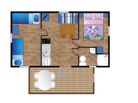 MOBILHOME 4 personnes - Mobile-Home ALCYON**** 4 personnes