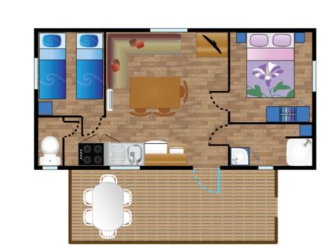 MOBILHOME 4 personnes - Mobile-Home ODYSEE**** 4 personnes
