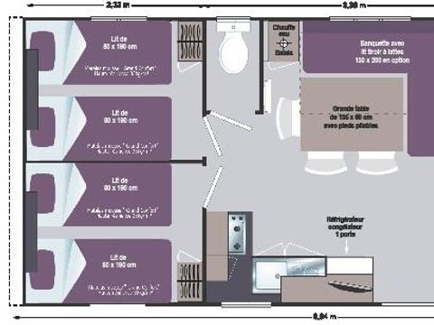 MOBILHOME 6 personnes - MH3 Super Titania