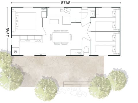 MOBILHOME 6 personnes - BAHIA (2017) + Clim