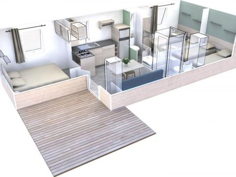 MOBILHOME 6 personnes - Voilier 3 chambres 28m² 2014/2021