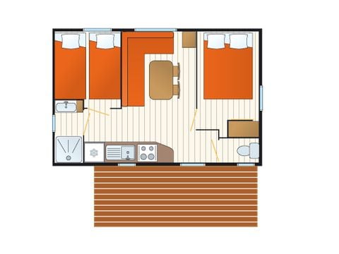 MOBILHOME 4 personnes - Mobilhome Adriatique - 26m² - 2 chambres