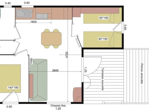 CHALET 4 personnes - Chalet Eco 2 Chambres 4 Personnes dimanche CHALET 4 personnes - Chalet Eco 2 Chambres 4 Personnes dimanche