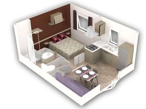 MOBILHOME 2 personnes - MH1 20 m²
