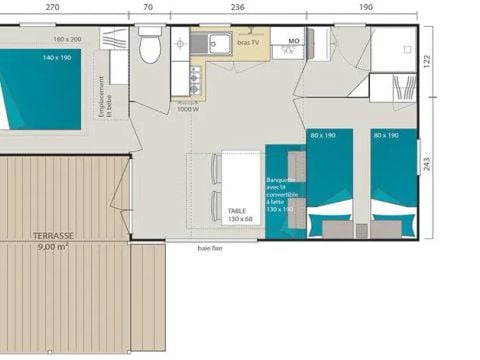 MOBILHOME 4 personnes - MH2