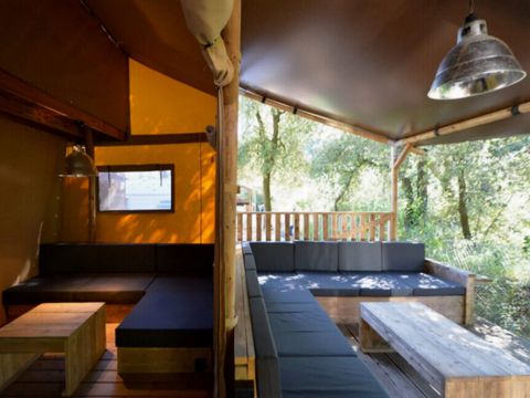 TENTE TOILE ET BOIS 8 personnes - LODGE PREMIUM BAHAMAS 8 personnes MEZZANINE