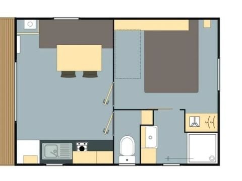 MOBILHOME 2 personnes - Mobile home CURACAO**** 2 personnes