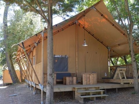 TENTE TOILE ET BOIS 6 personnes - Lodge PREMIUM BAHAMAS 6 personnes