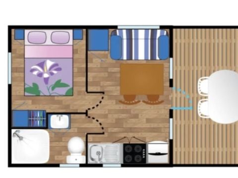 MOBILHOME 2 personnes - CURACAO*** 2 personnes