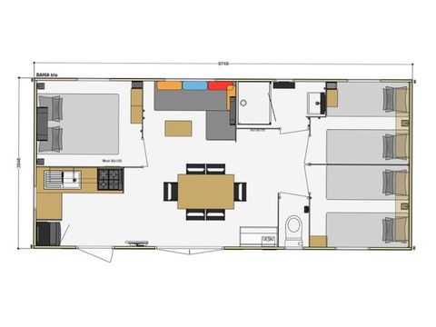 MOBILHOME 6 personnes - PREMIUM  3 CH
