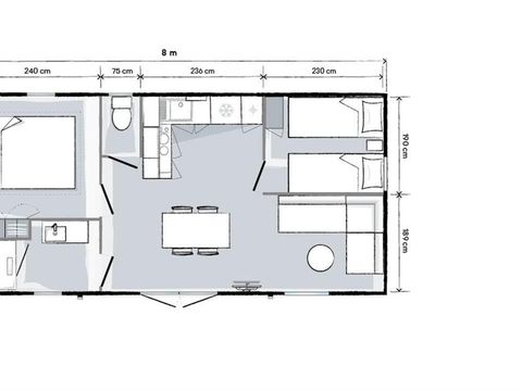 MOBILHOME 6 personnes - PREMIUM 4/6 personnes 2 chambres