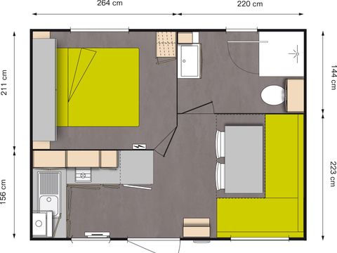 MOBILHOME 2 personnes - DUO