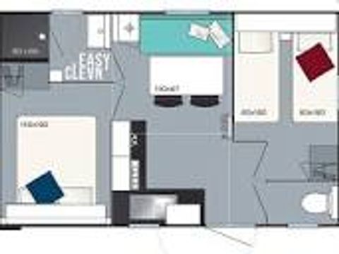 MOBILHOME 4 personnes - Confort Compact 2CH/4P