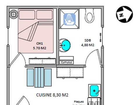 CHALET 2 personnes - Chalet tout confort - 1 ch - S