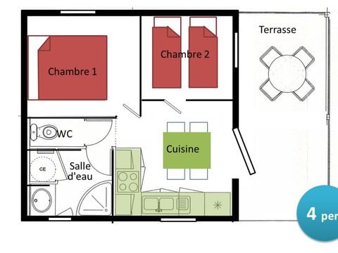 CHALET 4 personnes - 25 m²