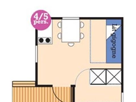CHALET 5 personnes - OLGA sans sanitaires