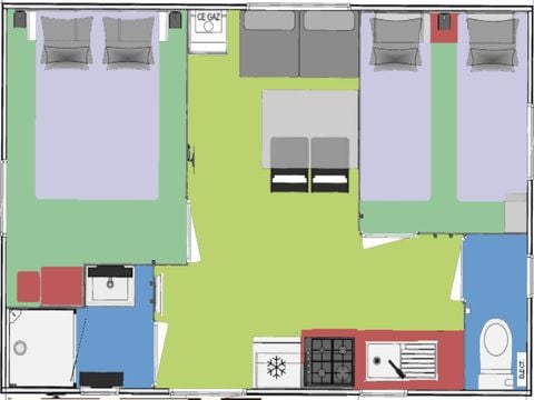 MOBILHOME 4 personnes - Cottage Aubépine 