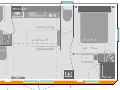 MOBILHOME 5 personnes - 2017 | O'Hara 784 Terrasse 2 chambres