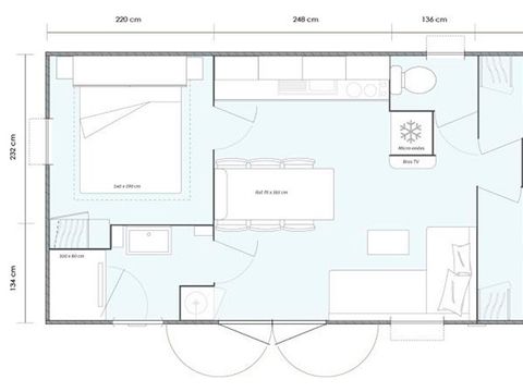 MOBILHOME 6 personnes - 2017 | O'Hara 884 Terrasse 3 chambres