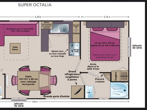 Mobilhome 6 personnes - Rétro - 3 chambres