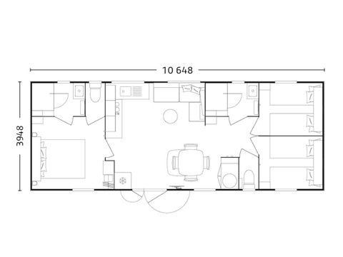 Mobilhome 6 personnes - Prémium - 3 chambres