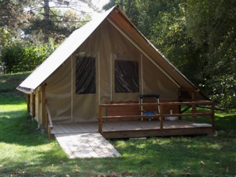 TENTE TOILE ET BOIS 2 personnes - (sans sanitaires)