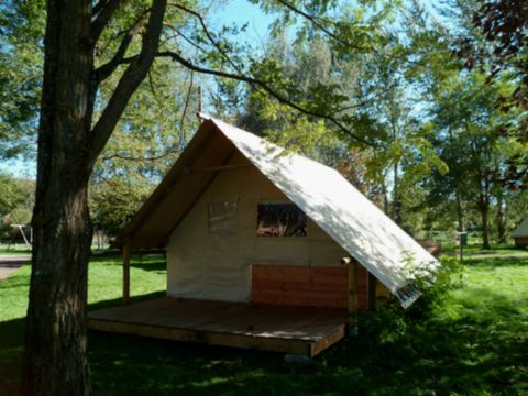 TENTE TOILE ET BOIS 2 personnes - (sans sanitaires)