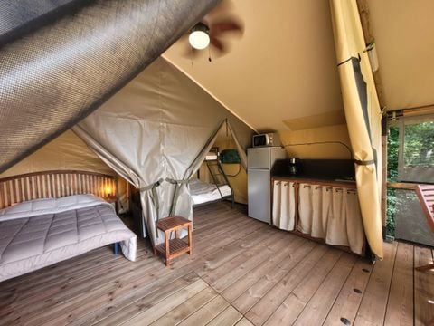 Tente en toile et en bois 5 personnes - Tente Ecolodge 4 personnes