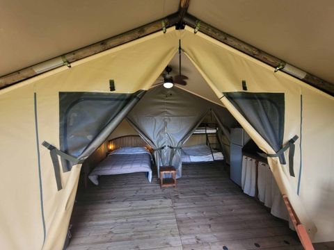 Tente en toile et en bois 5 personnes - Tente Ecolodge 4 personnes