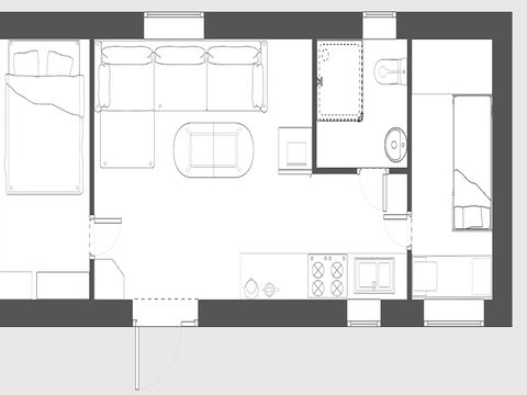 MOBILHOME 6 personnes - Mobilhome Classique 4/6 pers 2 ch 25m²