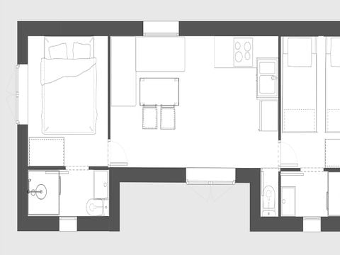 MOBILHOME 6 personnes - Mobilhome Confort 4/6 pers 2 ch 2 SDB