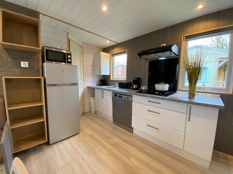 Chalet 7 personnes - PREMIUM 50m² - 3 chambres - Terrasse - TV - Lave-vaisselle - Plancha - Climatisation
