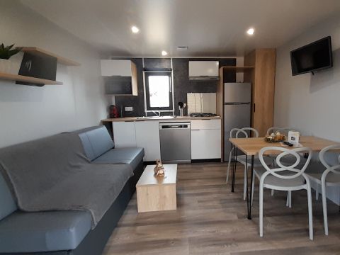 Mobilhome 4 personnes - Mobil-home Premium 2 chambres 32m² - 2 salles de bain + TV 4 pers + CLIM