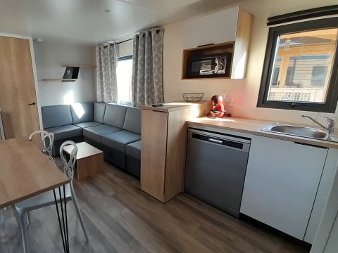 Mobilhome 6 personnes - Mobil-home Premium 3 chambres 37m² - 2 salles de bain + TV 6 pers + CLIM