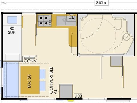 MOBILHOME 4 personnes - Mobil-home CONFORT PMR 2 chambres 32 m² 4 pers