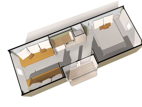 Tente en toile et en bois 4 personnes - COCO SWEET sans sanitaires