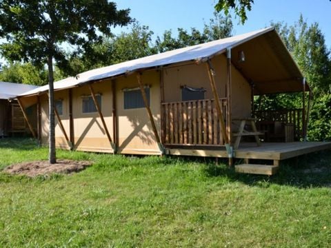 Tente en toile et en bois 6 personnes - TENTE SAFARI (PREMIUM)