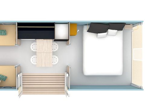 Tente en toile et en bois 2 personnes - Bungalow Coco sweet