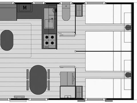 MOBILHOME 6 personnes - G -3 ch. Confort - DIMANCHE