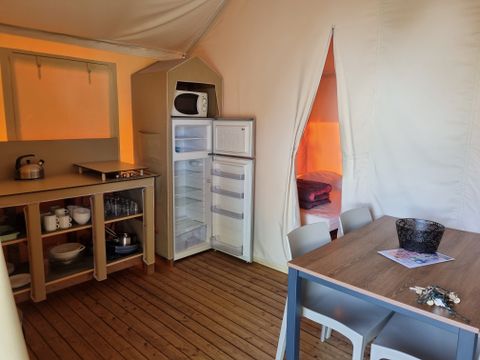 TENTE TOILE ET BOIS 4 personnes - TENTE LODGE 2 chambres  26m²