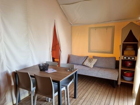 TENTE TOILE ET BOIS 4 personnes - TENTE LODGE 2 chambres  26m²