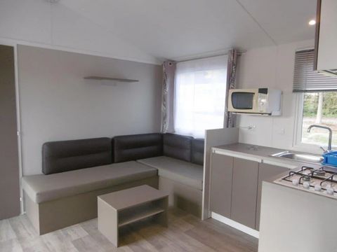 MOBILHOME 6 personnes - Confort 35m² - 3 chambres + terrasse semi-couverte + TV
