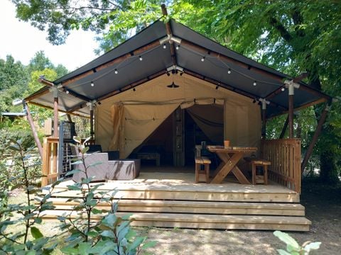 Tente en toile et en bois 4 personnes - Tente Lodge 2ch. 20m2 (2025)