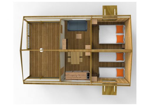 BUNGALOW 5 personnes -  Junior 2 chambres 20m²